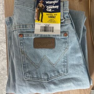 Wrangler Natural Rise Cowboy Cut Jeans in Light Blue